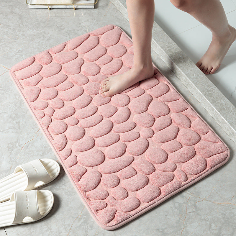 Cobblestone Embossed Bathroom Mat